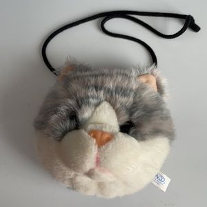 Girls kitty cat kitten coin purse crossbody shoulder bag handbag pocketbook